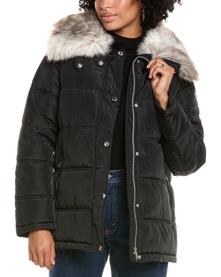 Sam Edelman Zip Off Puffer Coat In Black
