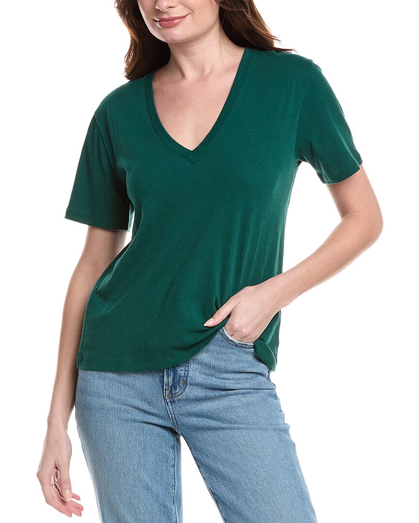 Vince Elbow Sleeve Linen-blend T-shirt