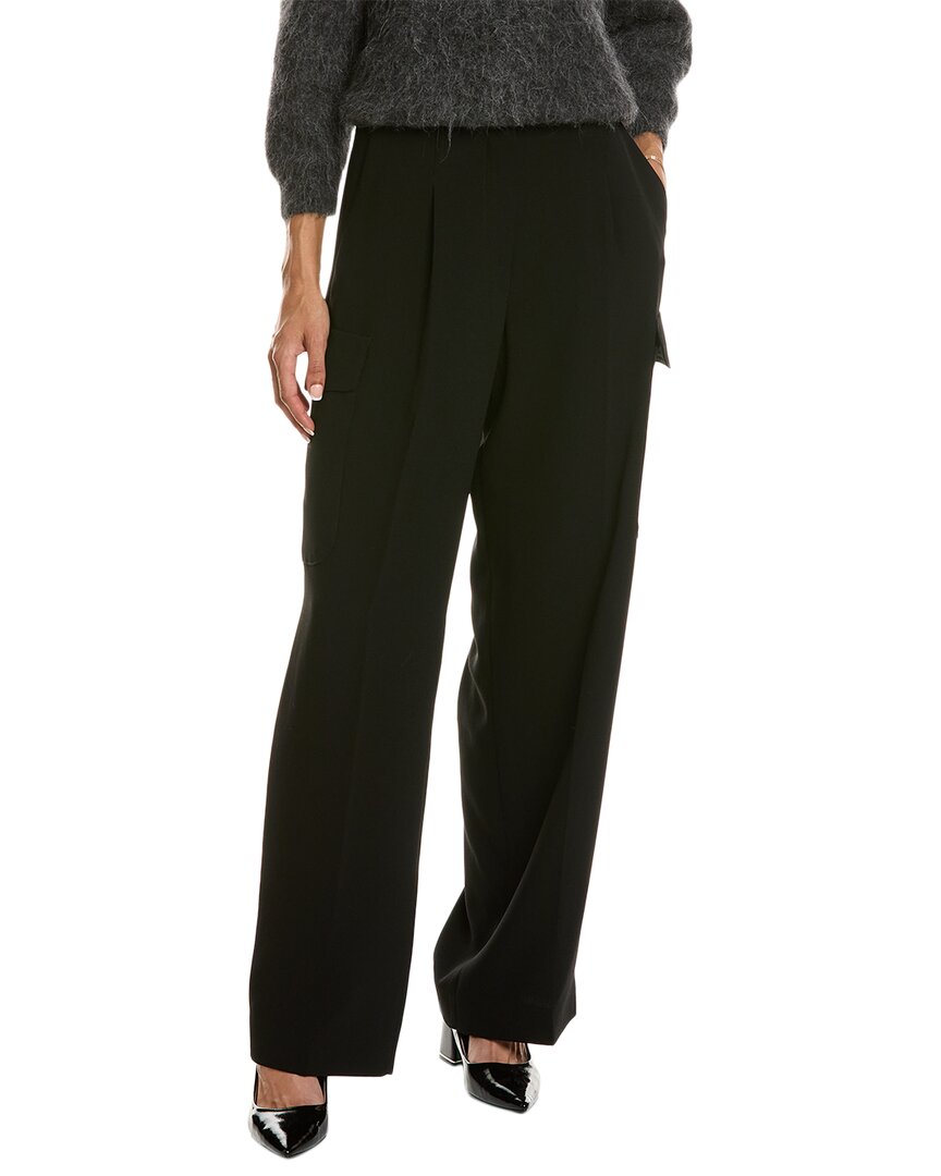 Ba&sh Moloy Monogram-jacquard Straight-leg Trousers In Black