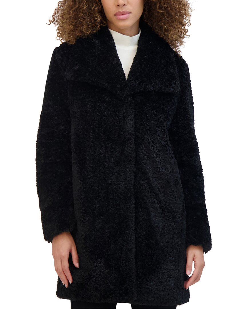 Kenneth Cole Textured Faux Fur Jacket