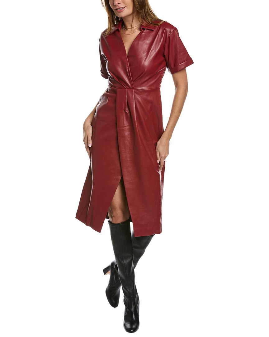 Elie Tahari Midi Dress In Red