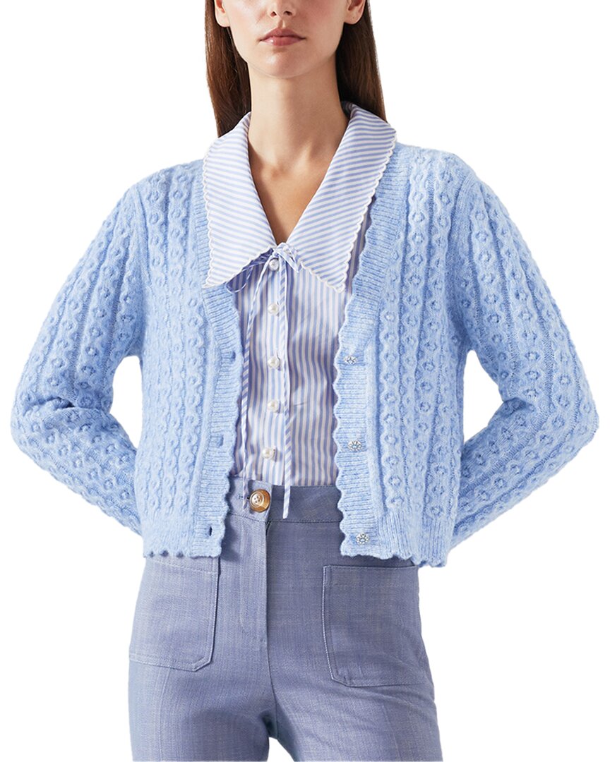 Lk Bennett Coleen Cable Wool-blend Cardigan