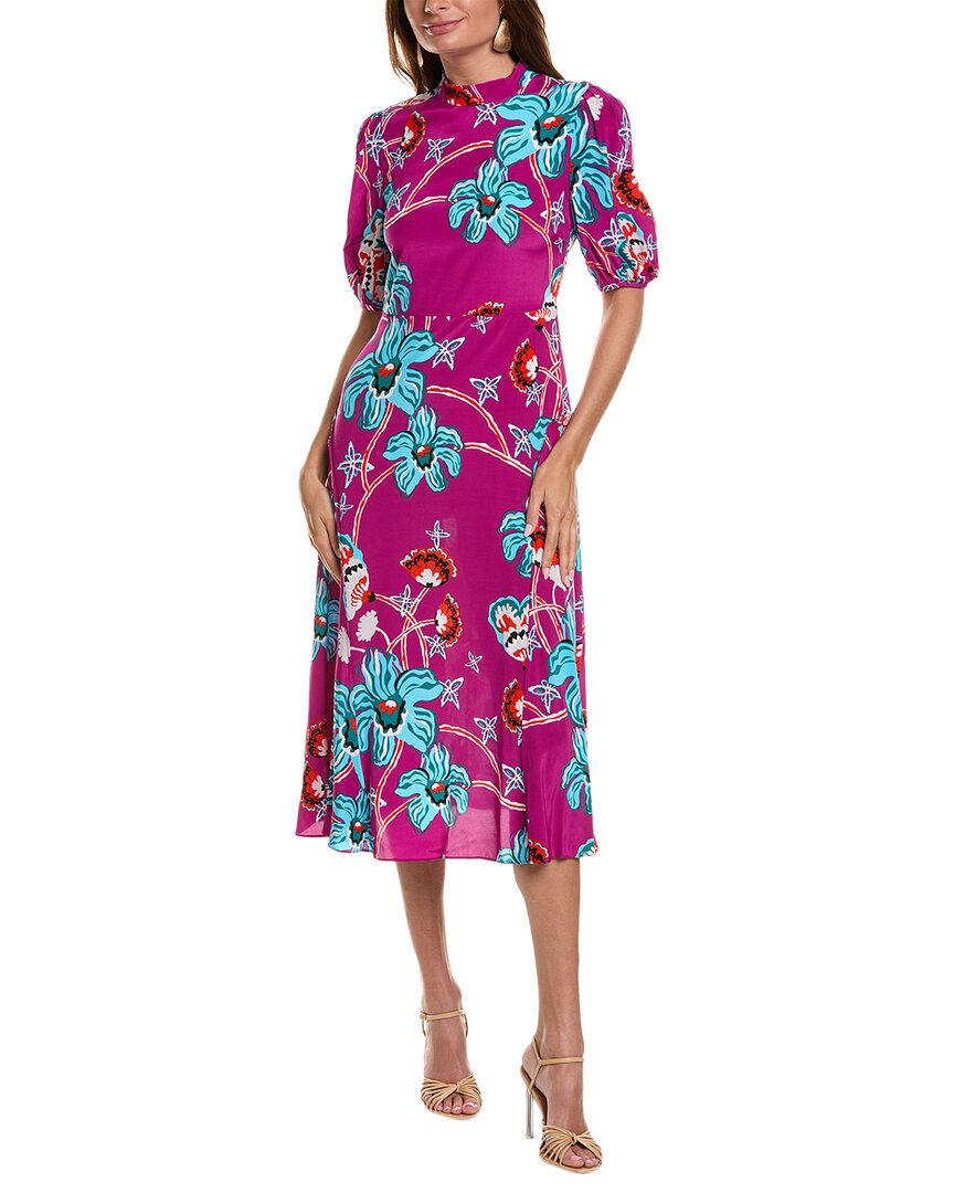 Diane Von Furstenberg Nella Midi Dress In Multi