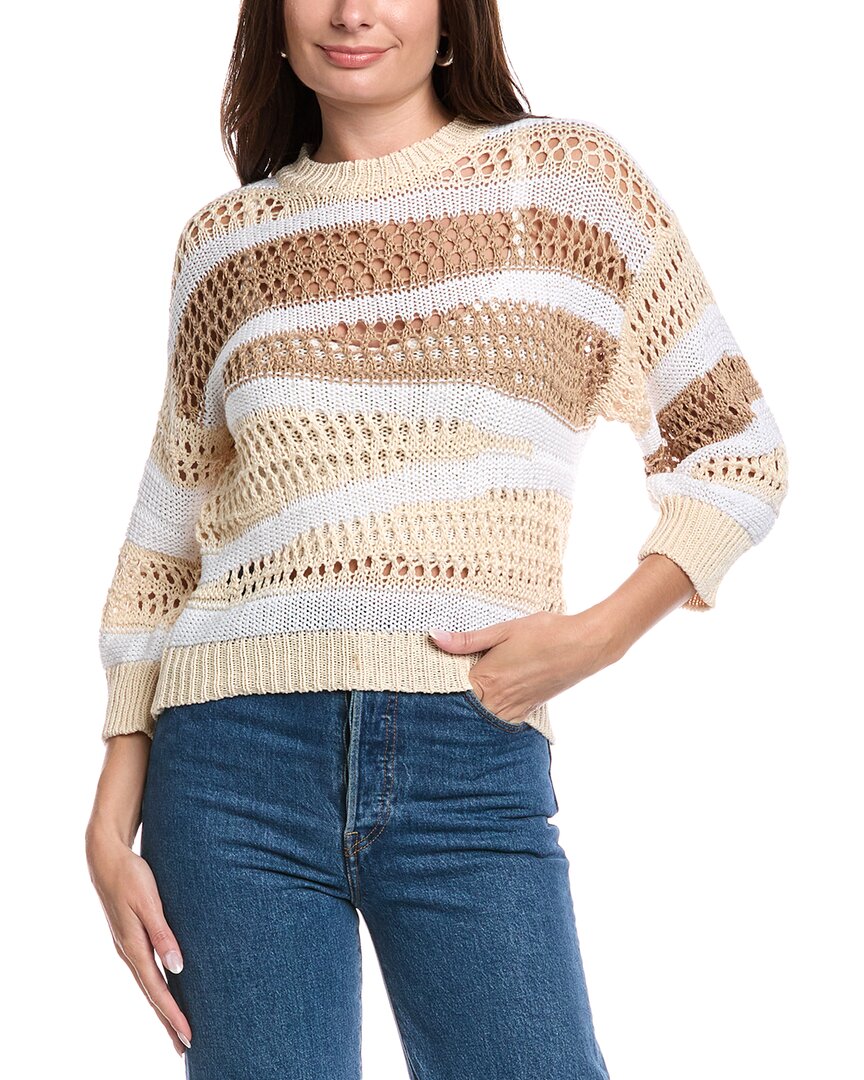Peserico Open Knit Sweater In Neutral