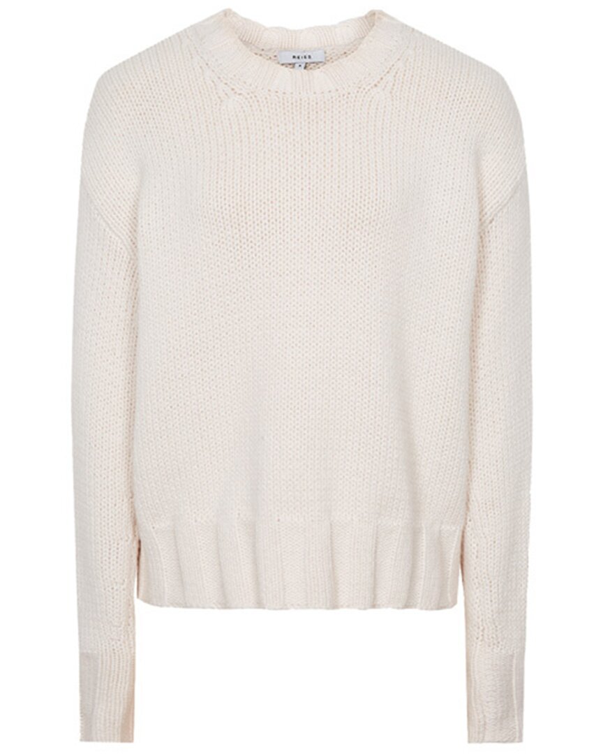 Reiss Cady Wool-blend Sweater In White