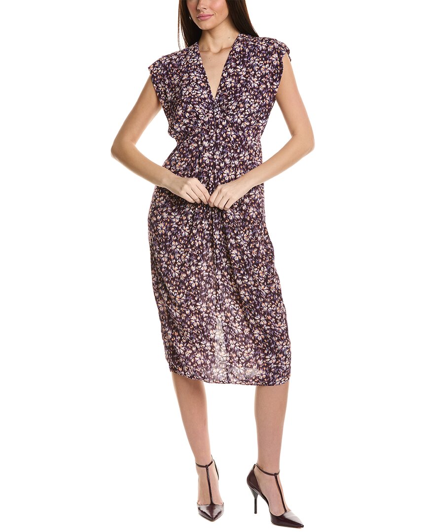 Shop Isabel Marant Etoile Epolia Midi Dress In Purple