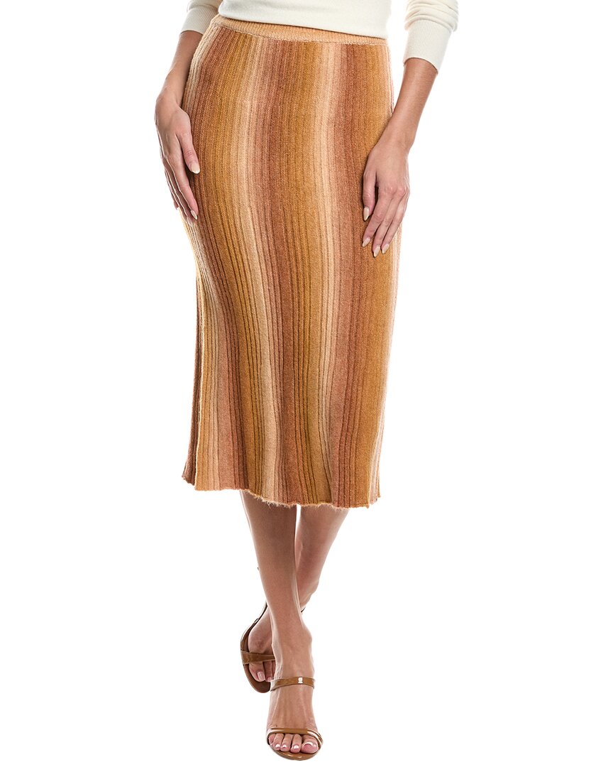 Sadie & Sage Sage The Label Astrid Ombre Wool-blend Skirt In Brown