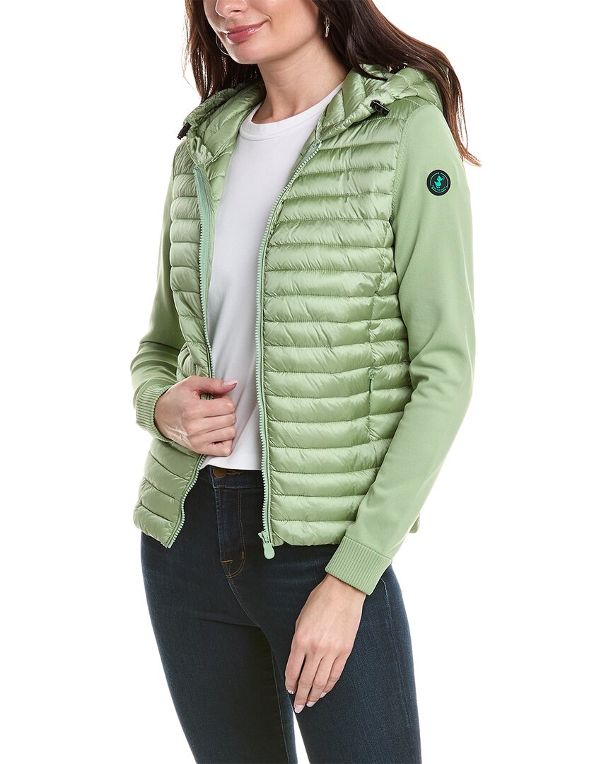 Save The Duck Paige Short Jacket In Green