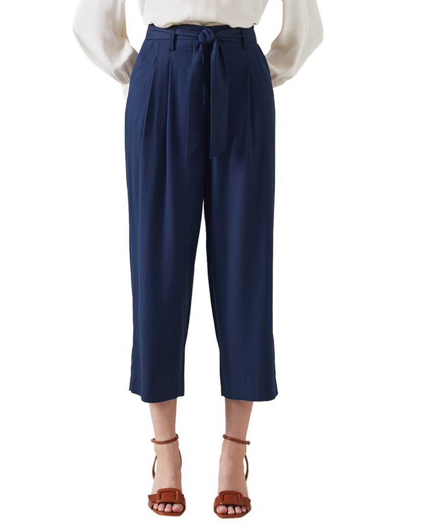 Lk Bennett Almeida Tie Waist Crop Pants