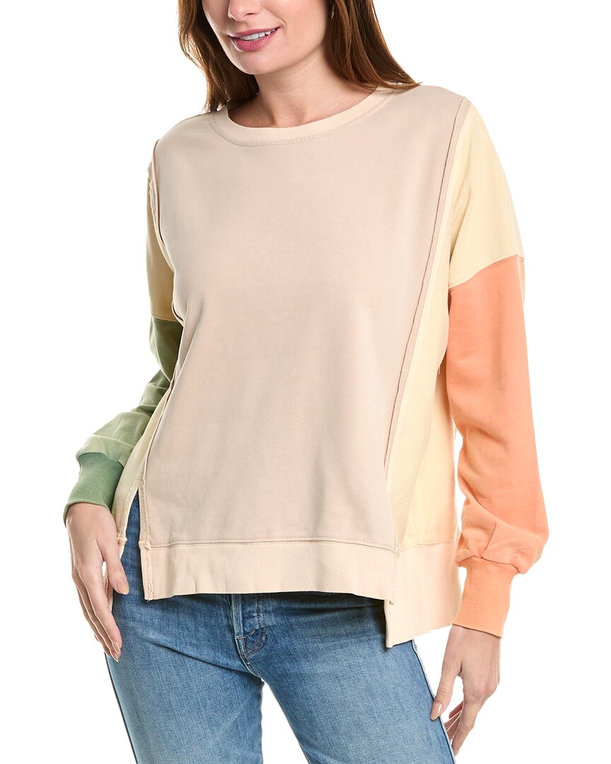 Fate Colorblock Pullover In Beige