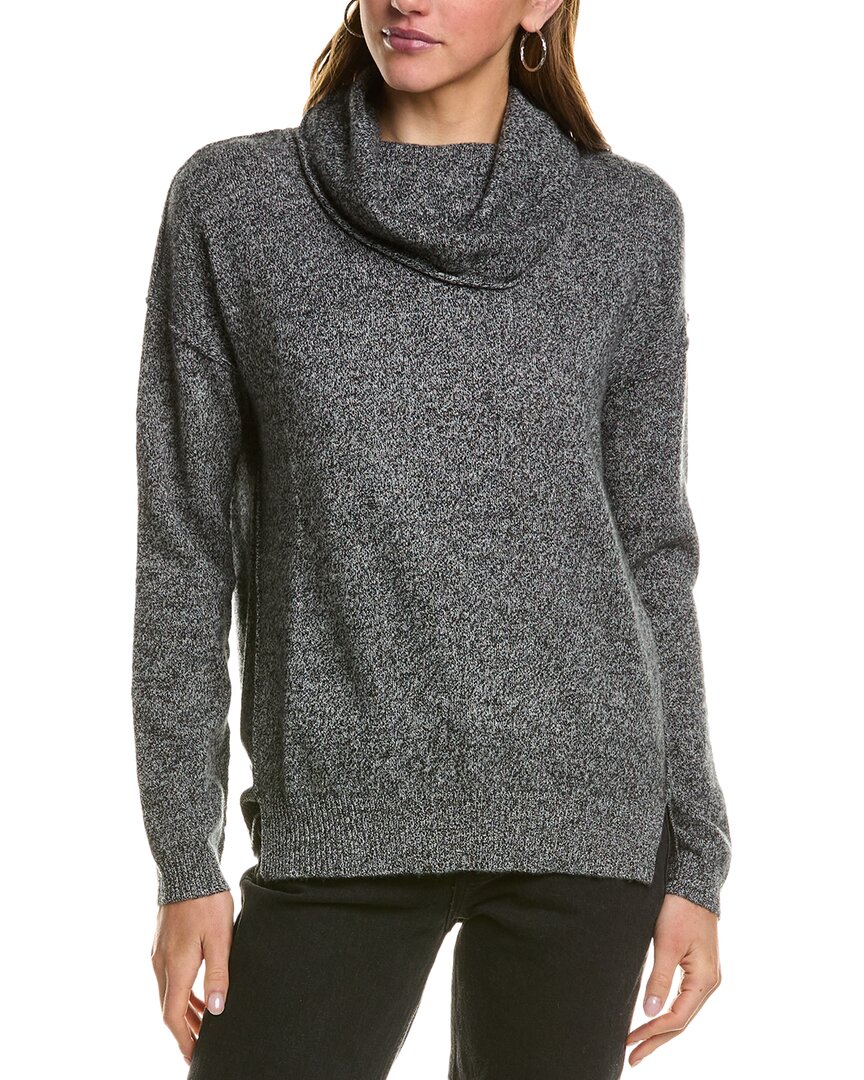 Kier + J Turtleneck Cashmere Sweater In Grey