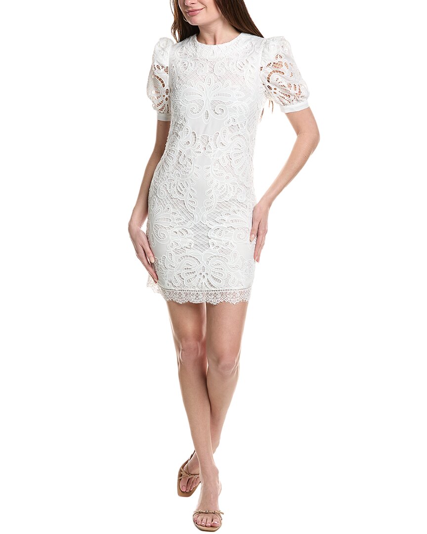 Silvian Heach Puff-sleeve Lace Mini-dress