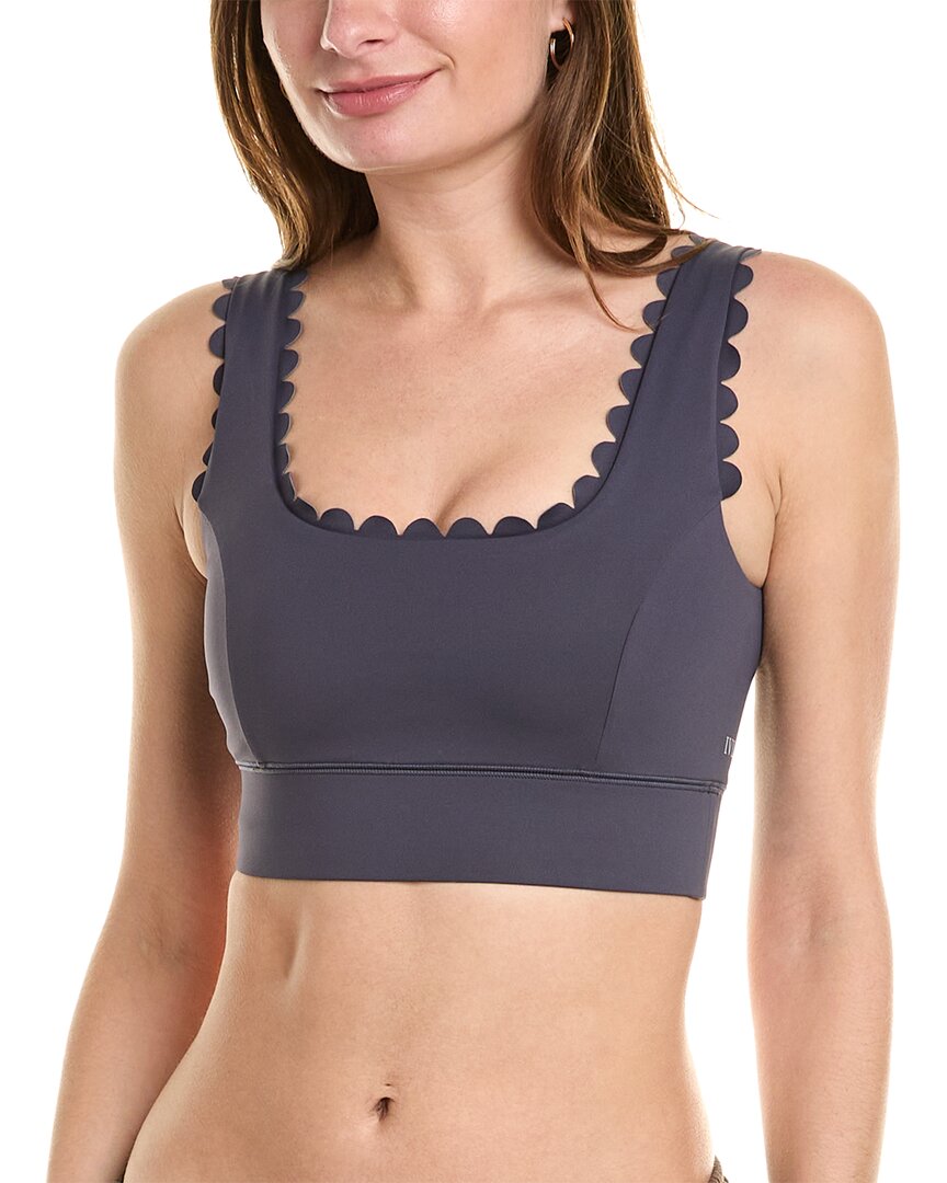 Shop Ivl Collective Scallop Bra In Grey