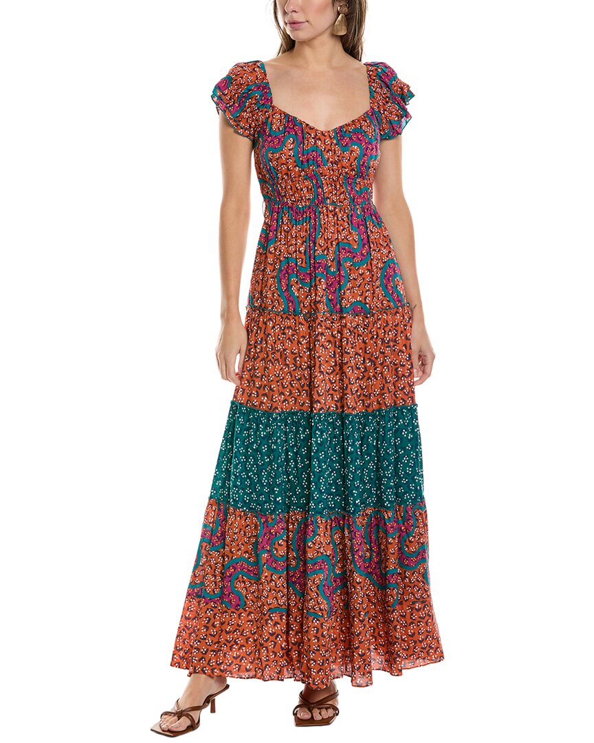 Diane Von Furstenberg Alejandro Graphic-print Maxi Dress In Orange