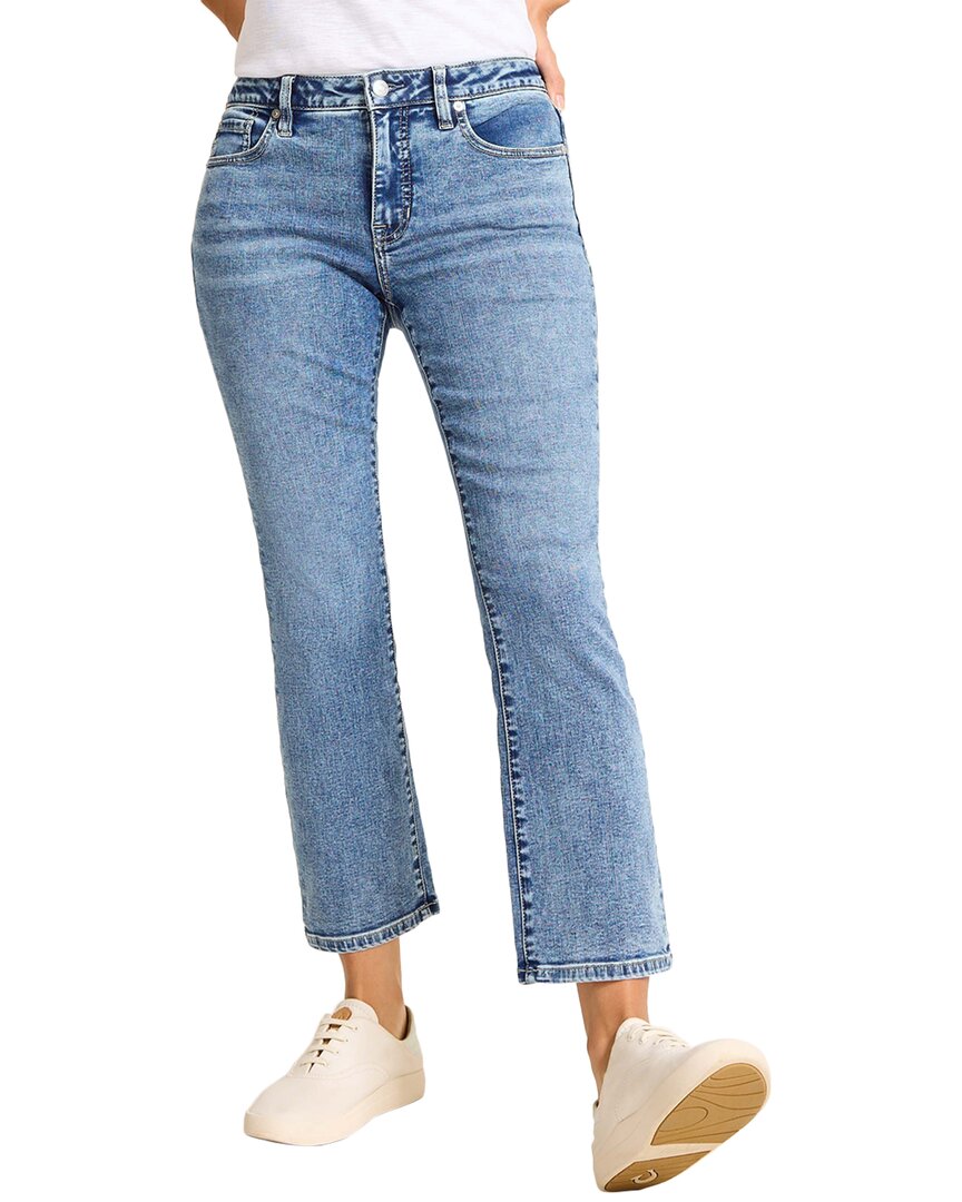 Tommy Bahama Indigo Mid Rise Crop Mini Boot Jean In Blue