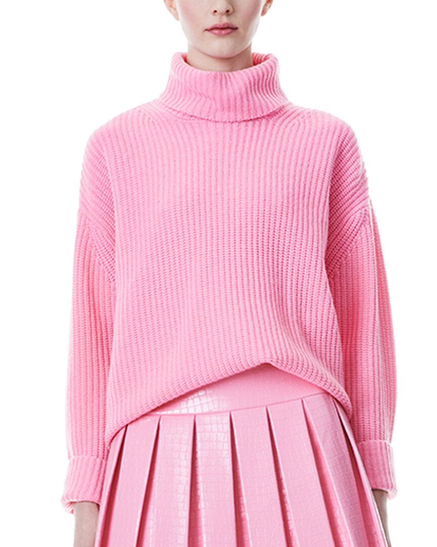 ALICE AND OLIVIA ALICE + OLIVIA NORMA EASY TURTLENECK WOOL-BLEND PULLOVER