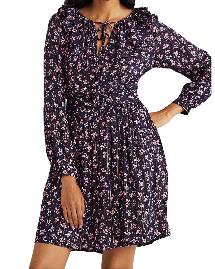 BODEN BODEN METALLIC FRILL DETAIL DRESS