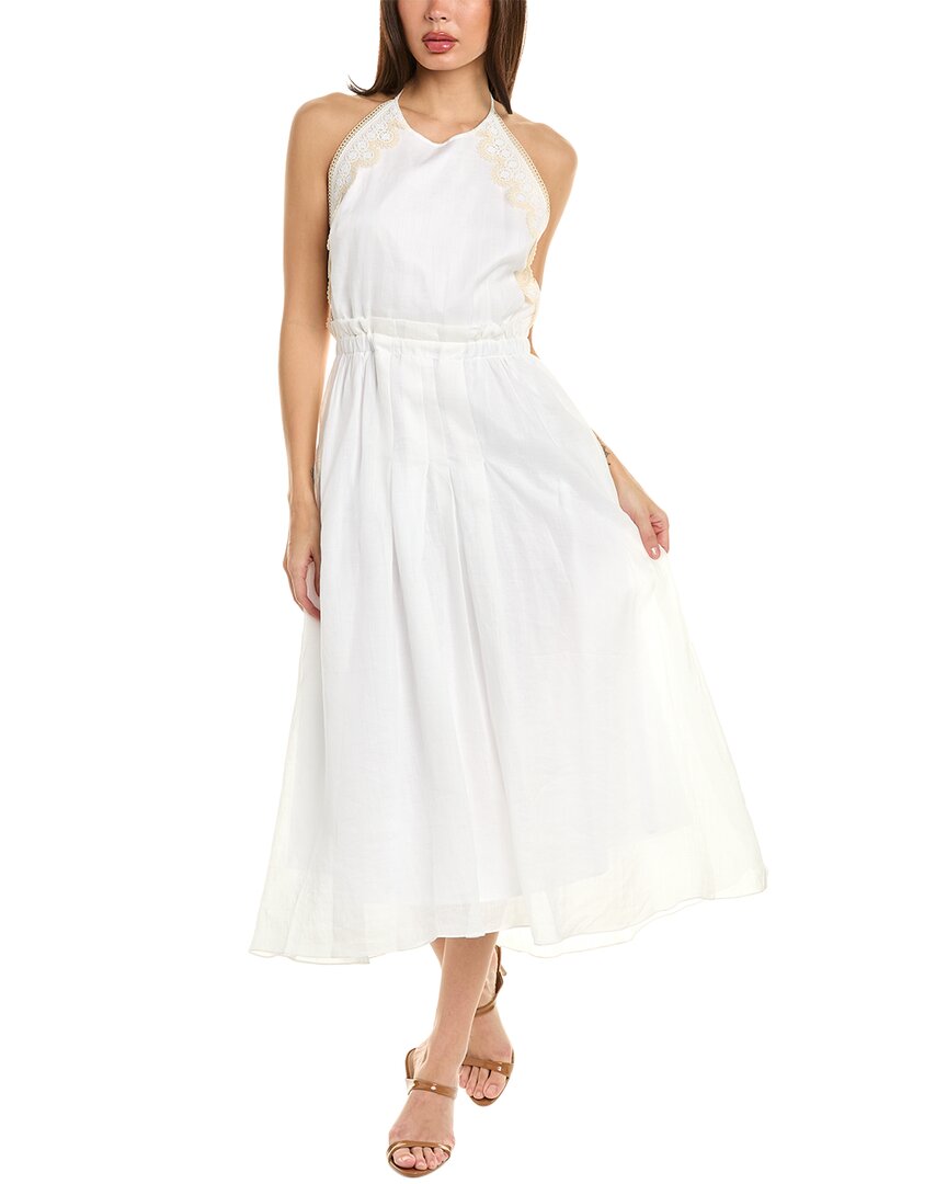 Shop Sandro Maxi Dress In White