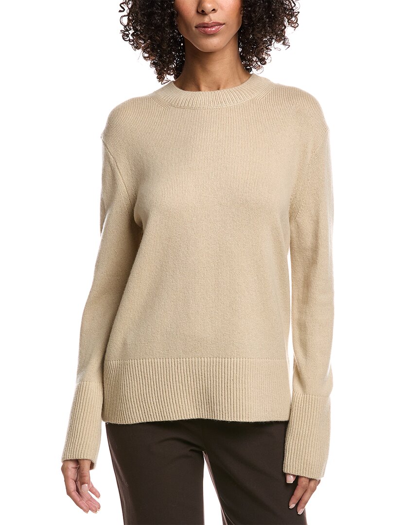 Vince Crew Easy Wool & Cashmere-blend Sweater In Neutral
