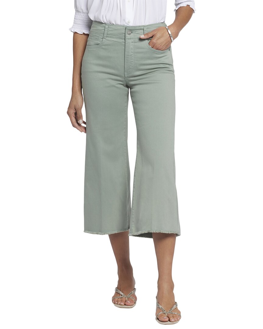 Nydj Brigitte Frayed High Waist Wide Leg Capri Jeans