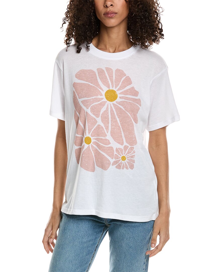 Shop Chaser Retro Flowers T-shirt In White