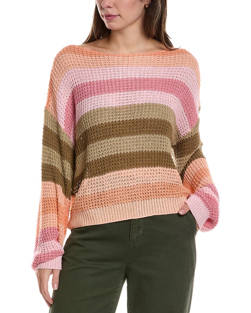 Meiven Loose Knit Sweater In Pink
