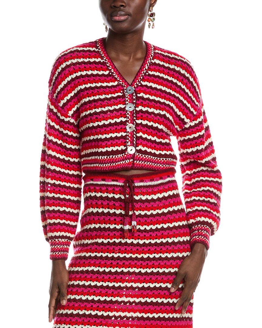 Shop Farm Rio Colorful Stripes Crochet Cardigan