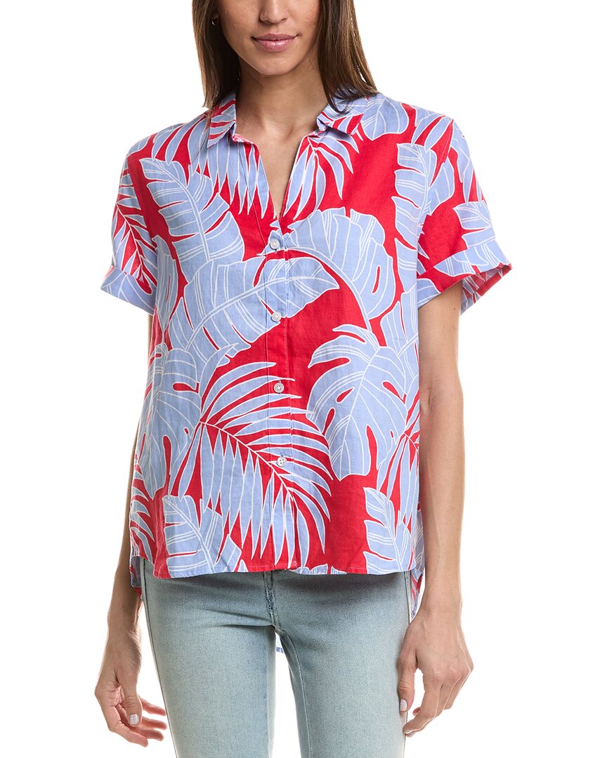 Tommy Bahama Peninsula Palms Linen Shirt In Blue