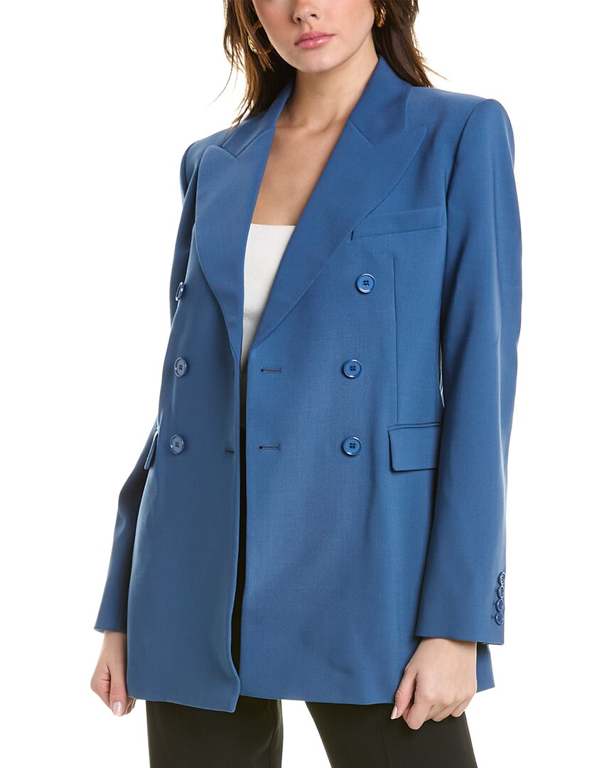 Michael Kors Collection Wool-blend Blazer In Blue | ModeSens