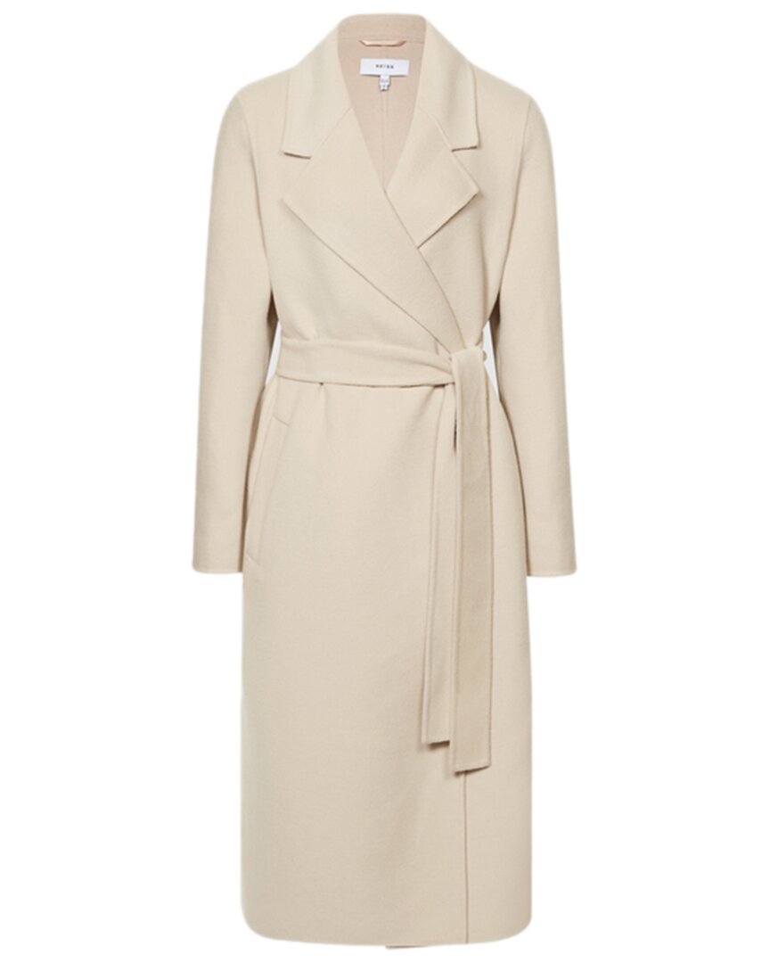 Shop Reiss Agnes Wool-blend Wrap Coat