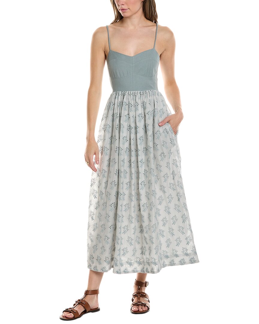 Shop The Great The Camelia Maxi Dress In Blue