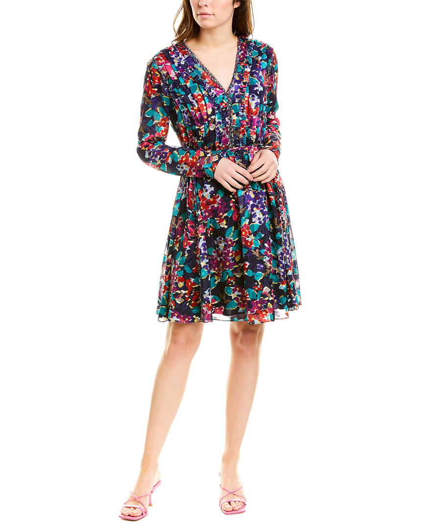 Image of Jason Wu Motion Floral Silk-Trim A-Line Dress