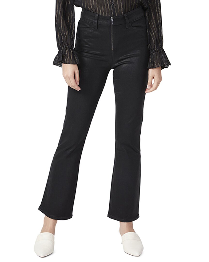 Paige Claudine Front Zip Straight Pant In Black
