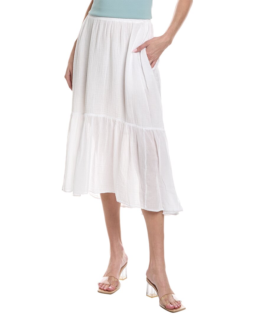 Shop Velvet By Graham & Spencer Mckenna Midi Skirt In White