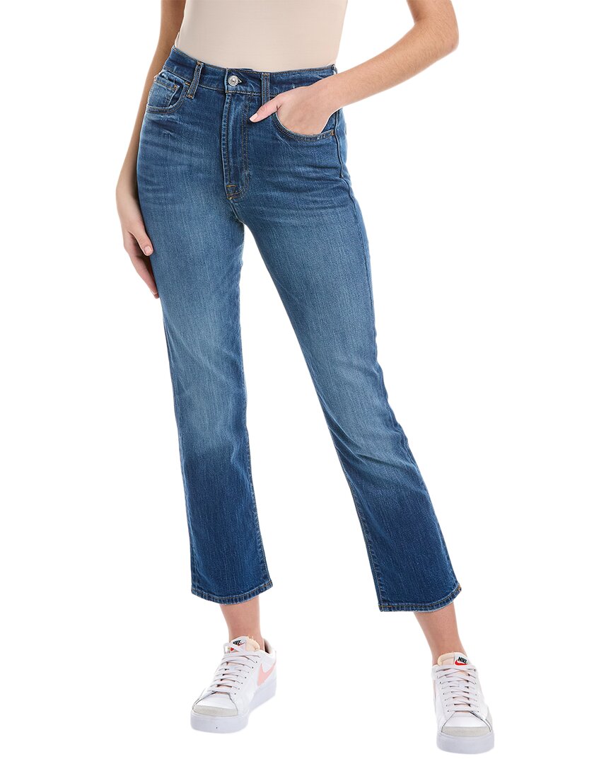 Shop 7 For All Mankind Easy Slim Pinyon Cropped Jean In Blue
