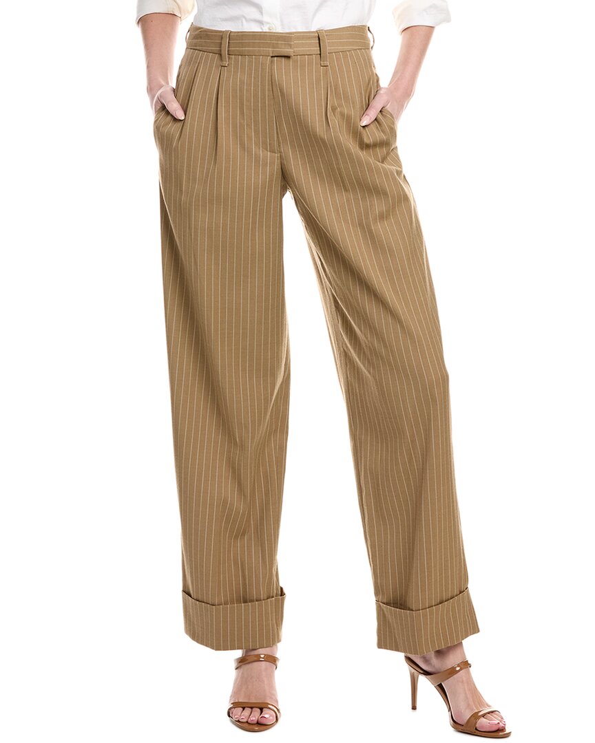 Rag & Bone Pinstriped Marianne Pants In Brown