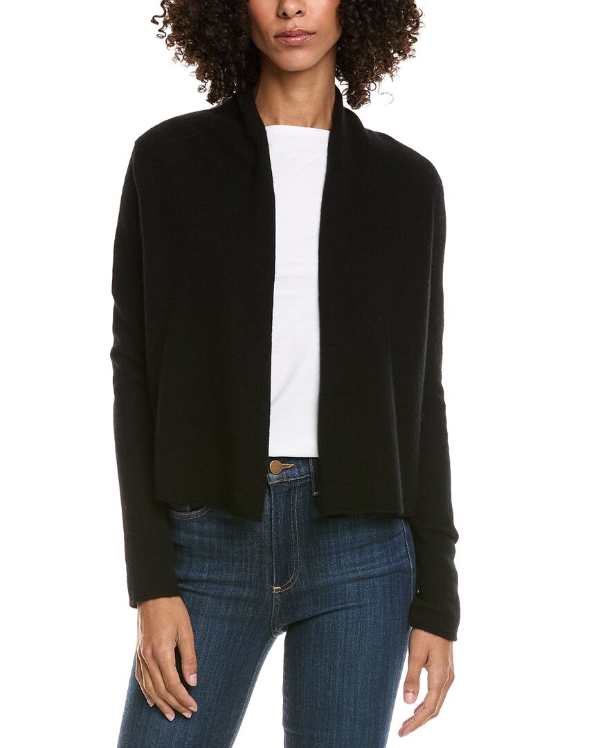 Incashmere Cashmere Open Cardigan In Black