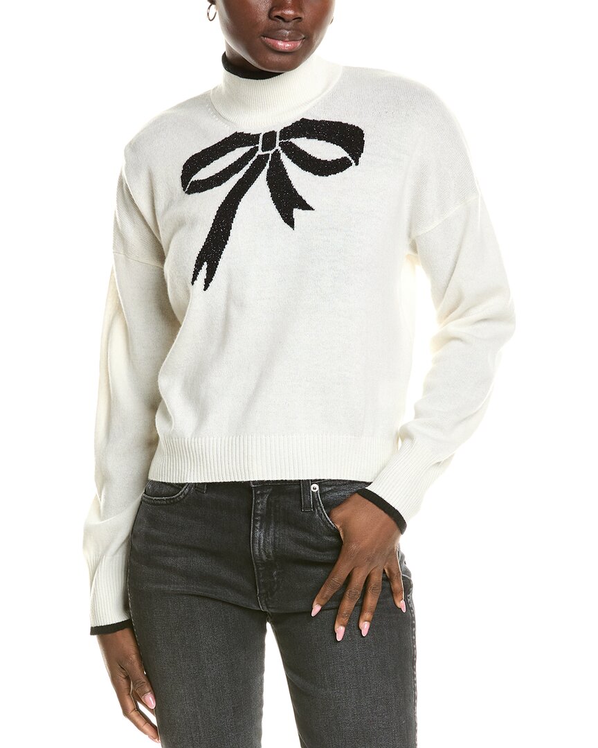 BRODIE CASHMERE BRODIE CASHMERE WOOL & CASHMERE-BLEND LUREX BOW MOCK NECK JUMPER