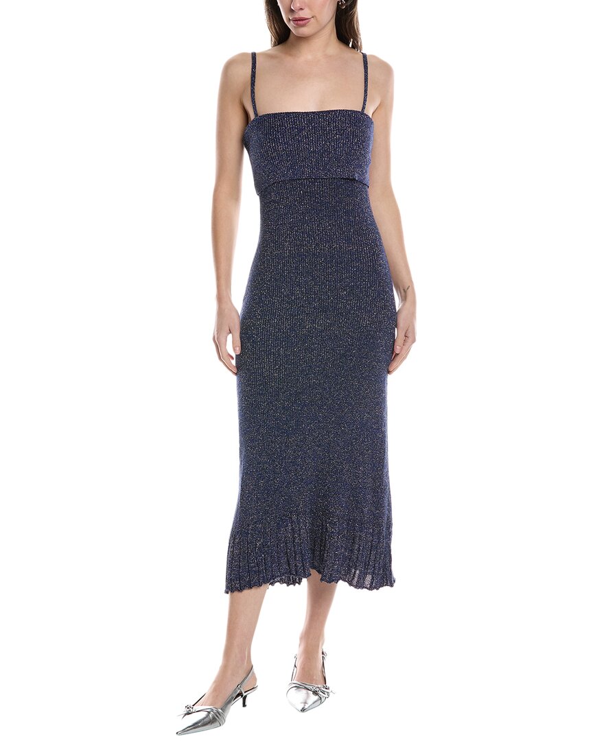 Shop Proenza Schouler White Label Lorenia Midi Dress In Blue