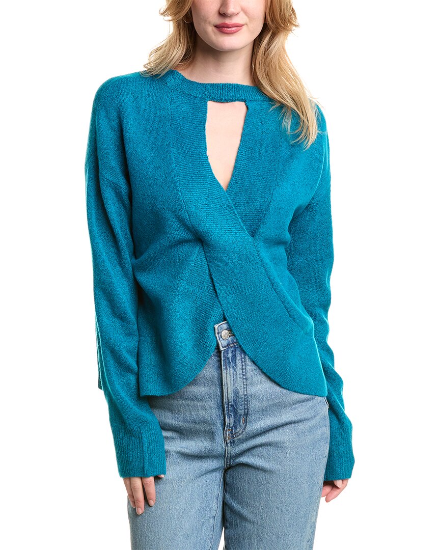 1.state Crossback Sweater In Blue