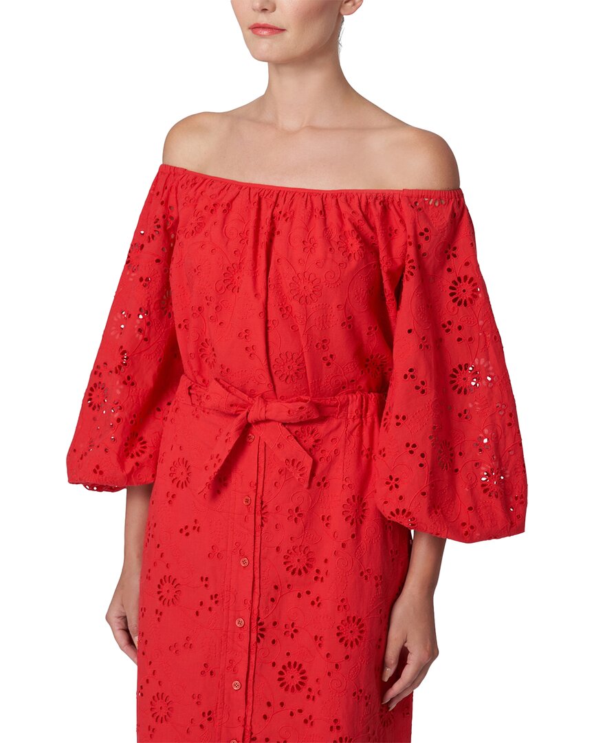Carolina Herrera Off Shoulder Balloon Sleeve A-line Top