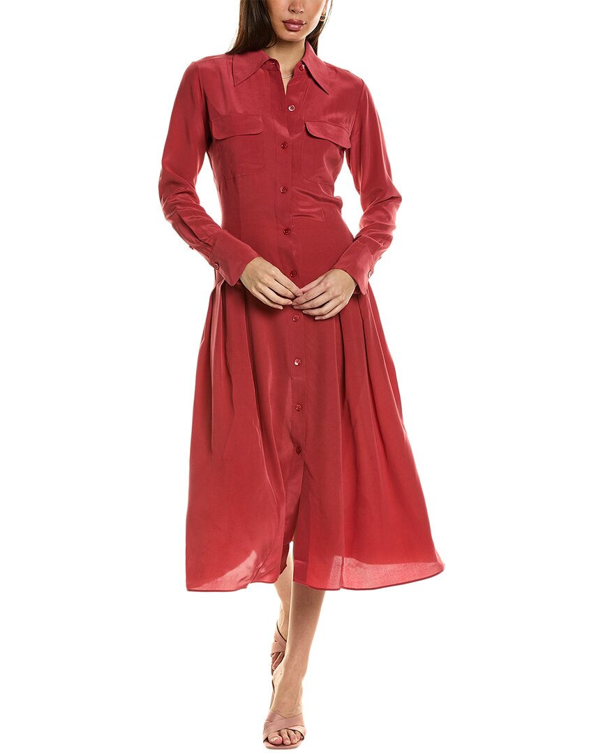 Shop Equipment Natacha Silk Shirtdress In Red
