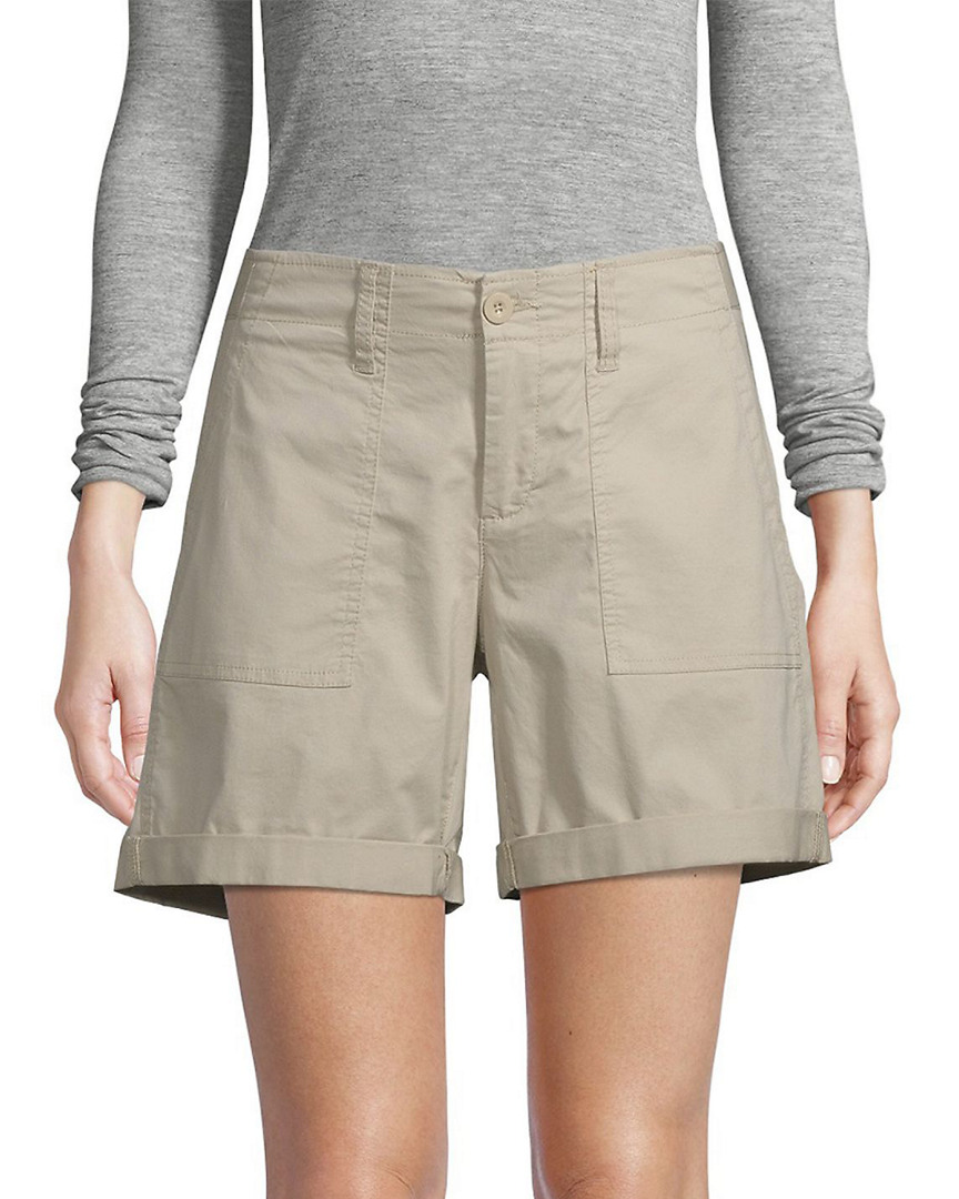 Per Se Porkchop Twill Shorts In Gray