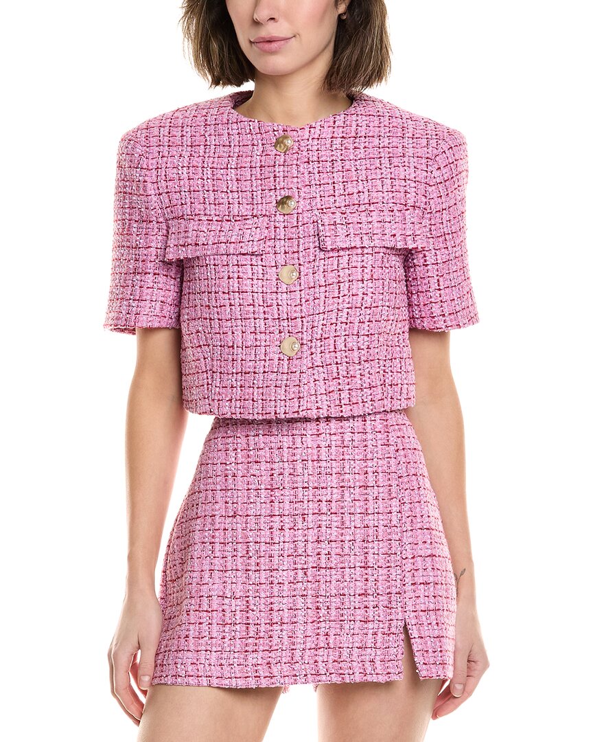 Astr The Label Covina Wool-blend Jacket In Pink