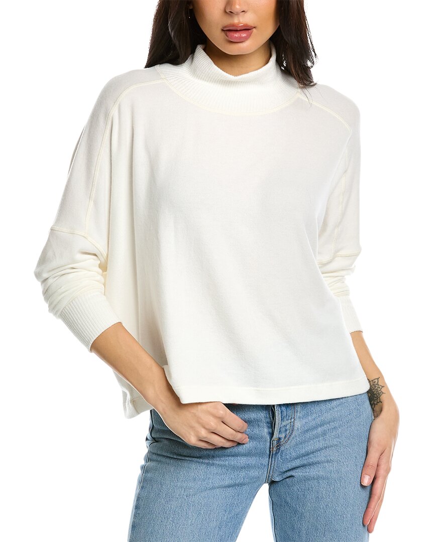 Michael Stars Frida Top With Lurex Stitching In White