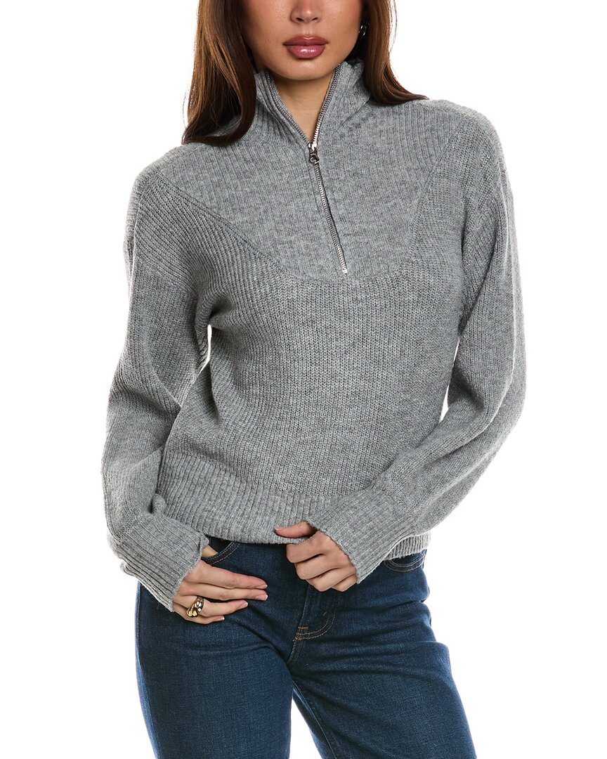Isla Ciel 1/2-zip Sweater In Grey