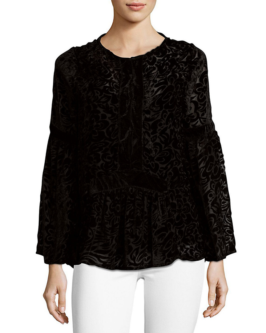 Image of KAS New York Camilla Velvet Blouse