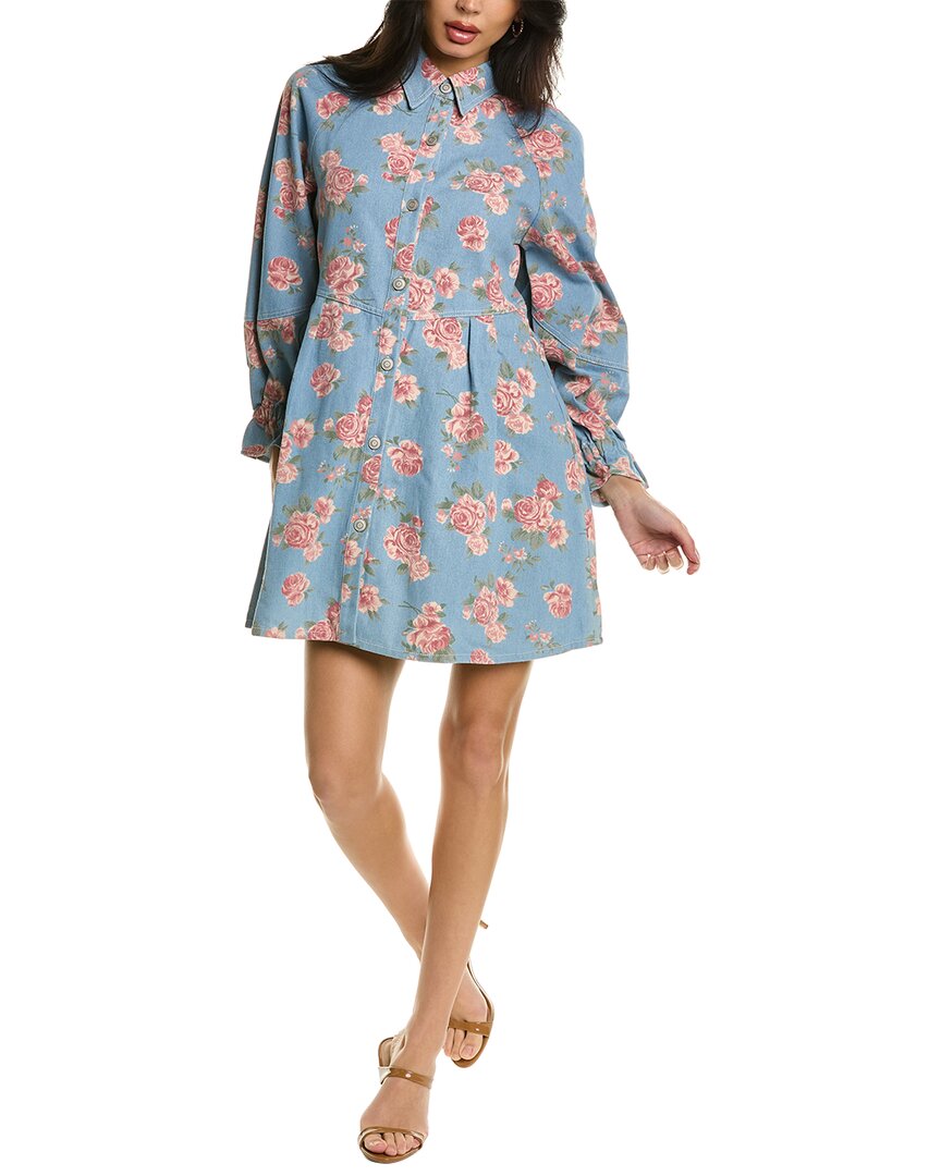 Shop We Are Kindred Carlotta Shirtdress In Blue