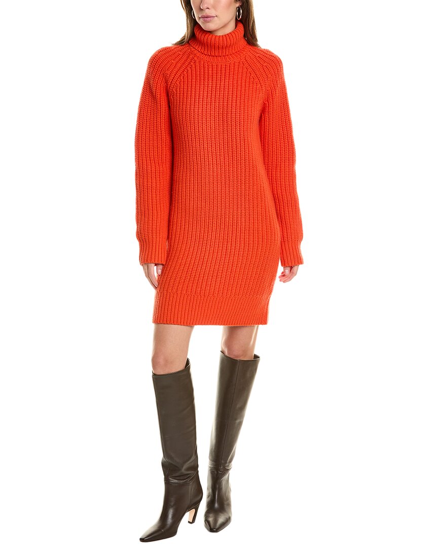 Shop Michael Kors Collection Shaker Turtleneck Cashmere Dress