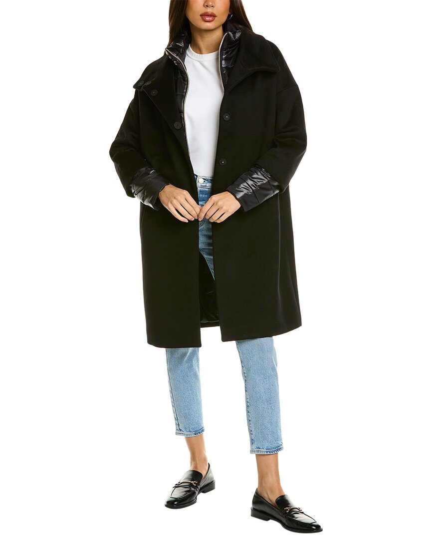 Herno Wool Coat In Black